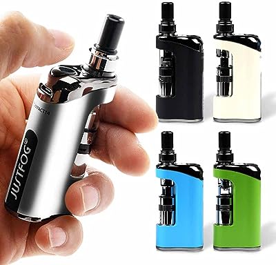 JUSTFOG Compact14 電子タバコ VAPE デジモク クロス付 ベイプ ジャストフォグ コンパクト 電子タバコ VAPE ベイプ スターターキット (シルバー)