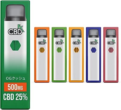 CBDfx CBD 25% 使い捨て べイプ ペン CBD 500mg 配合 800+ パフ 高濃度 大容量 充電可能 食品品質成分 リキッド 2mL 含有 セラミックコイル THC 非検出 ベープ(OGクッシュ)