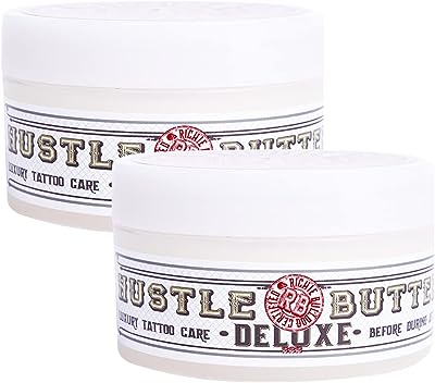 ハッスルバター HUSTLE BUTTER 100%天然成分 タトゥーアフターケア 148ミリリットル x 2個 (5オンス x 2)