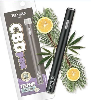 使い捨てCBD 電子タバコ 持ち運びシーシャ「BI-SO CBDpen50% テルペンフレーバー(オージークッシュ)」 高濃度CBD50%＋テルペン10% 国産 使い捨てVAPE