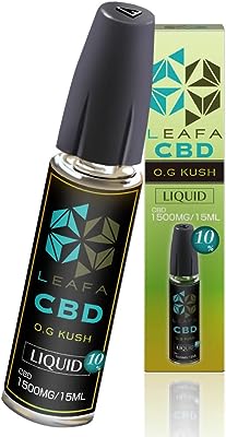 LEAFA CBD リキッド 10% 15ml 注ぎやすいニードルボトル 1500mg O.G.クッシュ ブルードリーム O.G.クッシュメンソール OG KUSH (OGクッシュ)