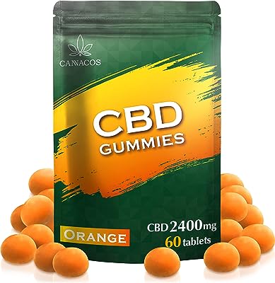 CANNACOS CBD グミ CBD2400mg 1粒CBD40mg 高濃度 ブロードスペクトラム ジューシーオレンジ 60粒