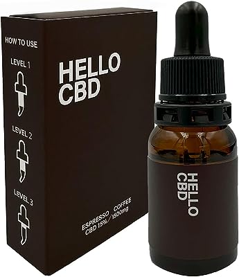 HELLOCBD エスプレッソコーヒーCBDオイル 15% ESPRESSO COFFEE CBD OIL 1500mg コーヒーフレーバー 日本製