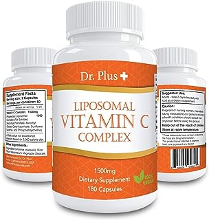 高濃度ビタミンC 1500mg 高吸収リポソーム180 カプセル [3ヶ月分] Dr Plus ドクタープラス/Liposomal Vitamin C 1500mg 180 Caps 3month supply Made in USA