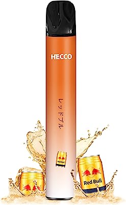 HECCO 電子タバコ 使い捨て 2,000回吸引可能 レッドブル エナジードリンク フレーバー 電子タバコスティック スターターキット 禁煙グッズ 吸い応え バニラタバコ ニコチンなし vape 爆煙 1本入れ