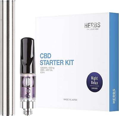 HERBS CBD リキッド 50% 電子タバコ スターターキット カンナビジオール テルペン配合 Night Relax（LAVENDER）