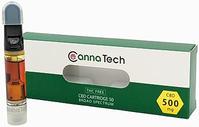 CannaTech CBD リキッド 500mg 50% カートリッジ 1g 高濃度 特許製法 新ブロードスペクトラム使用 ノンニコチン (Master Kush, 濃度50%(黒))