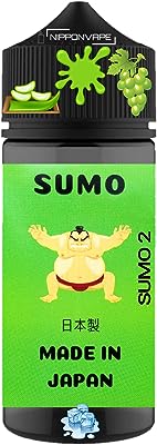 100ml 国産 電子タバコ リキッド マスカット ニコチンゼロ アロエ SUMO プレミアム 美味しい シリーズ (SUMO 2, 100ml)