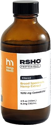 RSHO® ゴールドラベル CBD配合/CBDオイル HempMeds（ヘンプメッズ）ブロードスペクトラム… (120ml)