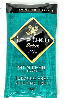 iPPUKU RELAX SHAG 禁煙用 手巻きタバコ 【 メンソール 30g】 日本製 禁煙用品 《日本初！100%ナチュラル茶葉 禁煙用手巻きタバコ！キック感/香り/メンソール/キック感の持続が特徴》ニコチンゼロ タバコ代用品 禁煙サポート 手巻きたばこ