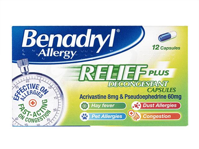 Benadryl Allergy RELIEF PLUS